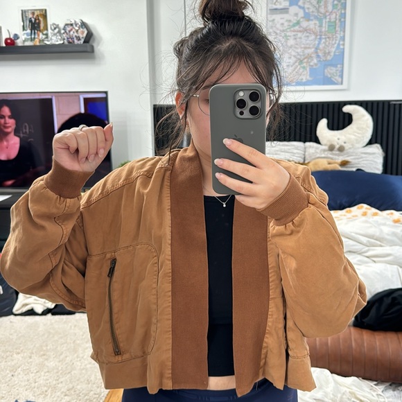 Young Fabulous & Broke camel brown crop jacket - Picture 6 of 7